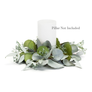 Eucalyptus Wreath Candle Ring - 13.5 Inch Fabric