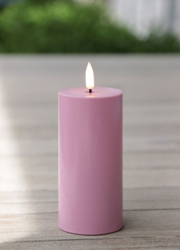Set of 3 Light Pink Outdoor Flameless Candles - Timer - NEW 2024