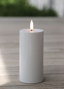 Set of 3 Sand White Outdoor Flameless Candles - Timer - NEW 2024