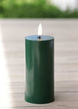 Set of 3 Green Outdoor Flameless Candles - Timer - NEW 2024