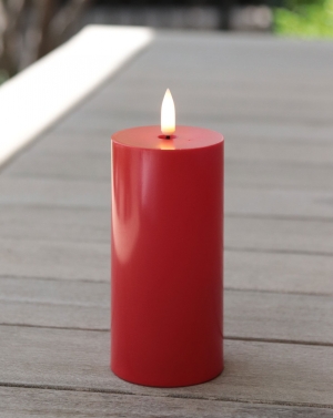 Set of 3 Red Outdoor Flameless Candles - Timer - NEW 2024