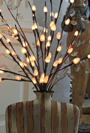 Lighted Natural Willow Branch 60 Bulb Electric - 20 Inch