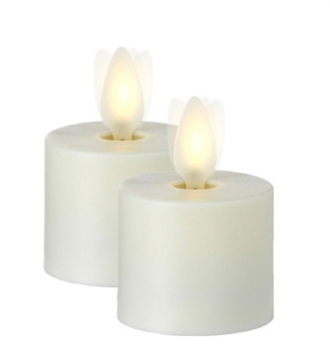 Battery Operated Moving Flame Tealights - Four Pack